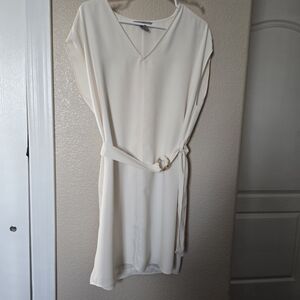 H&M Elegant Cream Dress with Belt
